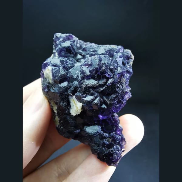 Purple fluorite cluster — alternate view
