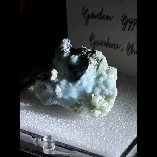 Sky blue ball creedite on black matrix — alternate view