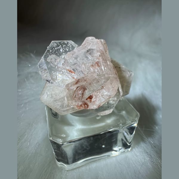 Pink Apophyllite with Zeolite India 3.0 cm — complete view