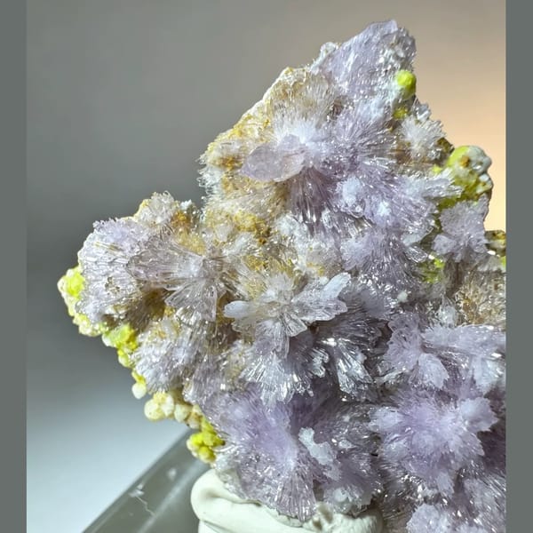 Purple Creedite with Yellow Carlhintzeite 4.5 cm — alternate view