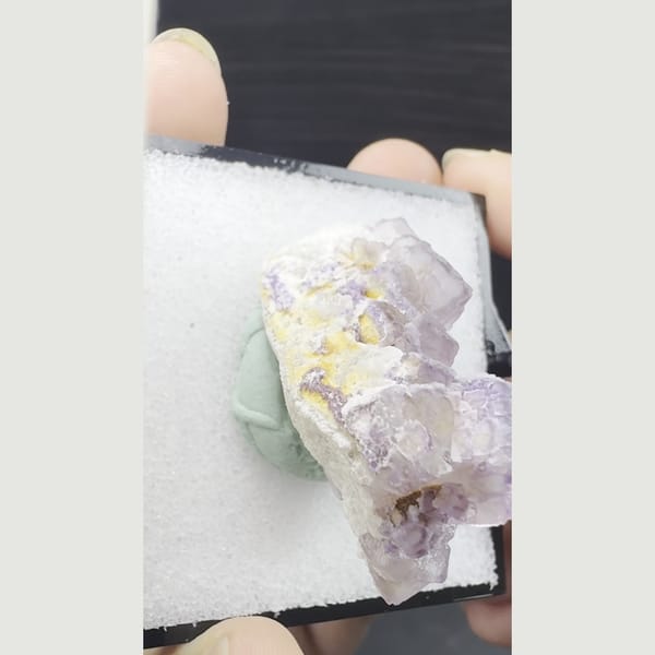 Pale purple cubic fluorite cluster from Qinglong, Guizhou — alternate view