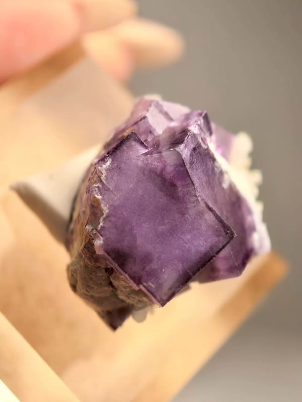 Porcelain Purple Fluorite Cluster — Yaogangxian — individual mineral specimen view 2