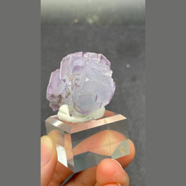 Blue-purple Yaogangxian fluorite — alternate view