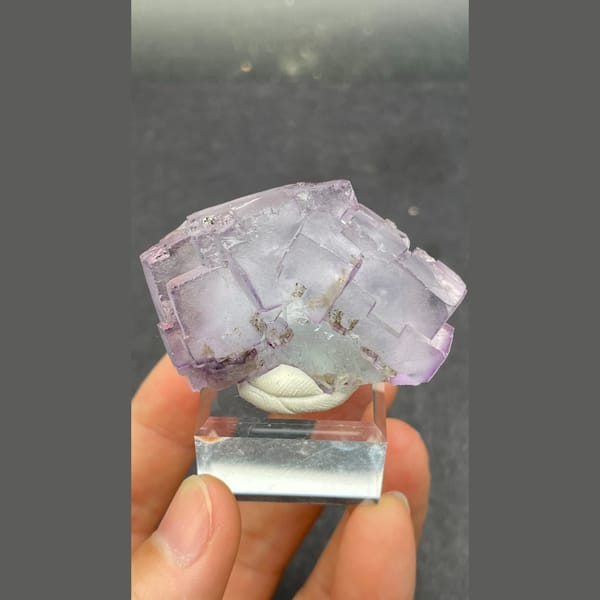 Blue-purple Yaogangxian fluorite — detail view