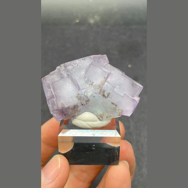 Blue-purple Yaogangxian fluorite — detail view