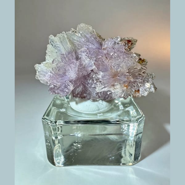 Purple Creedite Flower Cluster 3.0 cm — complete view