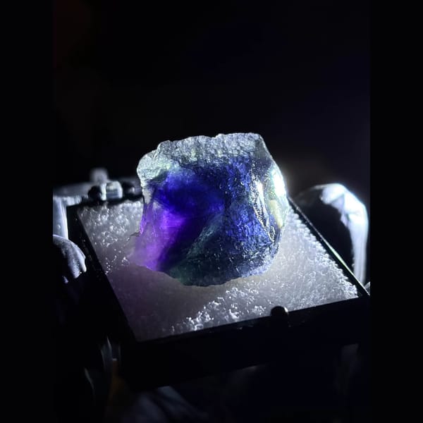 Alien Eye purple phantom fluorite — alternate view