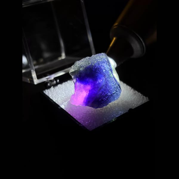 Alien Eye purple phantom fluorite — alternate view