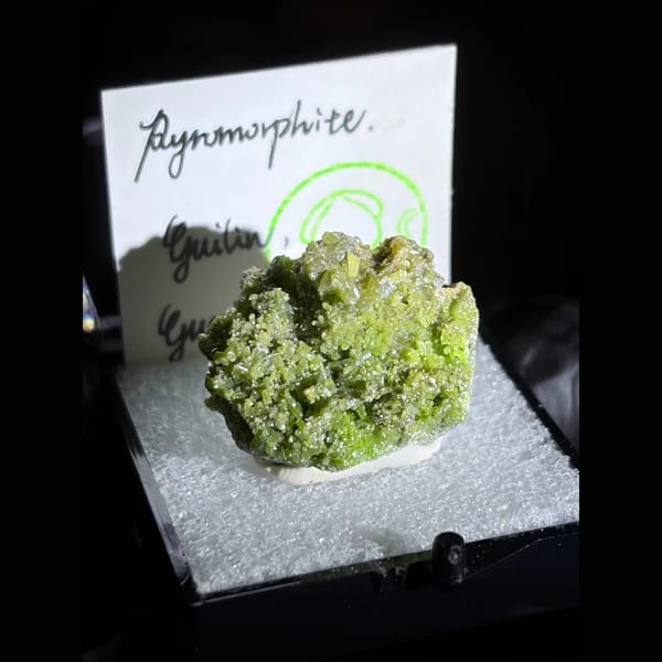 Olive-green pyromorphite from Guilin — complete view