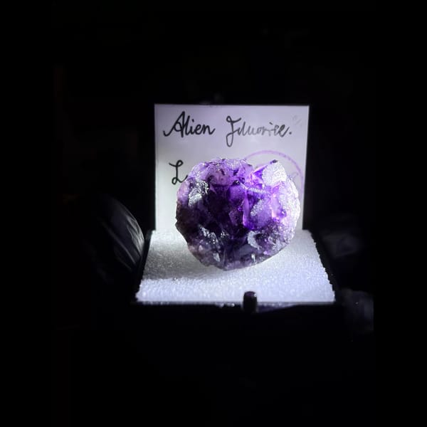 Deep purple Luoyang alien fluorite — complete view