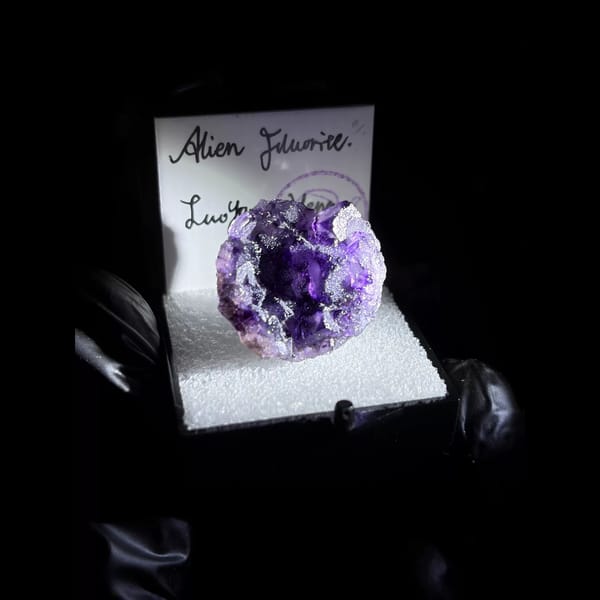 Deep purple Luoyang alien fluorite — alternate view