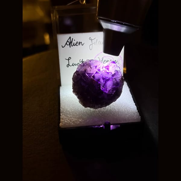 Deep purple Luoyang alien fluorite — alternate view