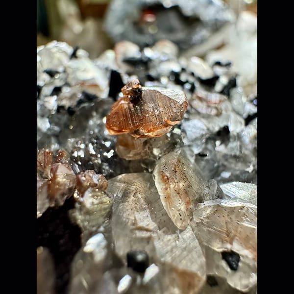Goethite with Dogtooth Calcite Daye 9.0 cm — alternate view