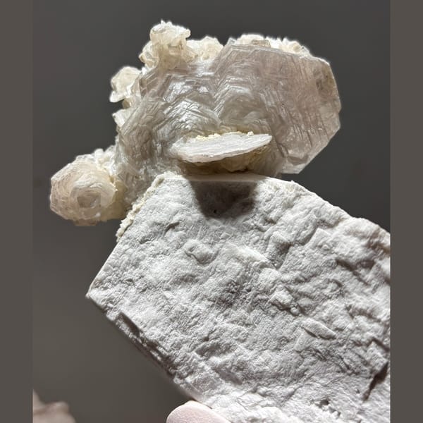 Pakistan mica ball with feldspar — alternate view