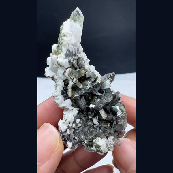 Arsenopyrite Cluster with Quartz Yaogangxian 6.2 cm — alternate view
