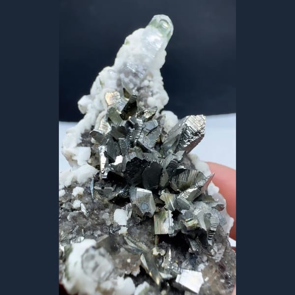 Arsenopyrite Cluster with Quartz Yaogangxian 6.2 cm — detail view