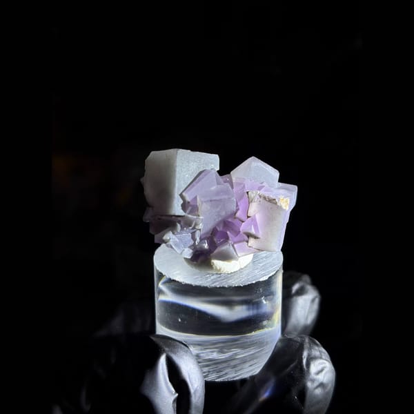 Porcelain-coated purple fluorite from Weishan — alternate view