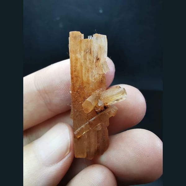 Aragonite crystal group from Morocco — complete view