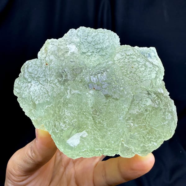 Chunky translucent mint green fluorite from Guangdong — alternate view