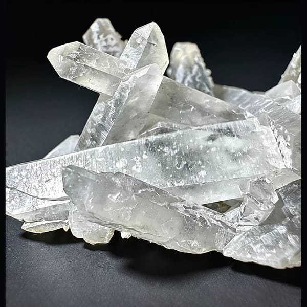 Floater Quartz Cluster with Calcite Inner Mongolia 8.0 cm — alternate view
