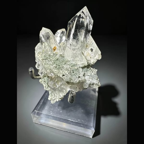Himalayan Quartz Cluster with Chlorite Pakistan 6.0 cm — alternate view