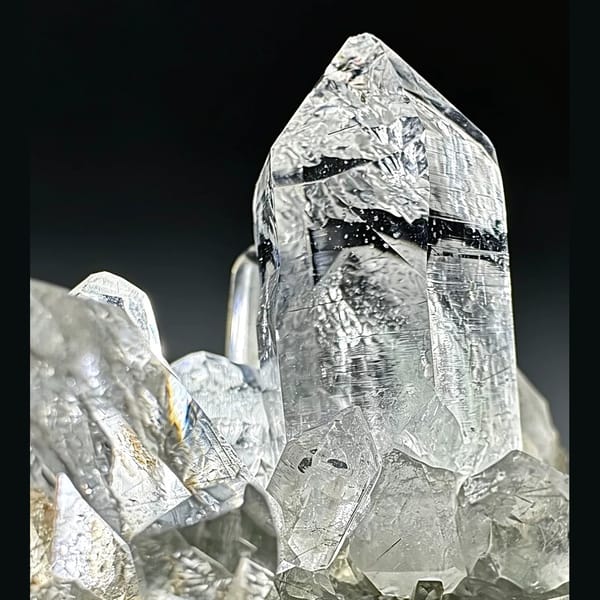 Himalayan Quartz Cluster with Chlorite Pakistan 6.0 cm — detail view