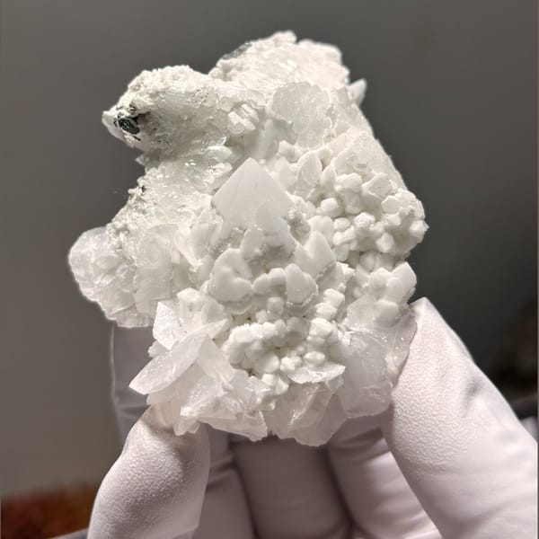 Quartz with calcite Inner Mongolia — alternate view