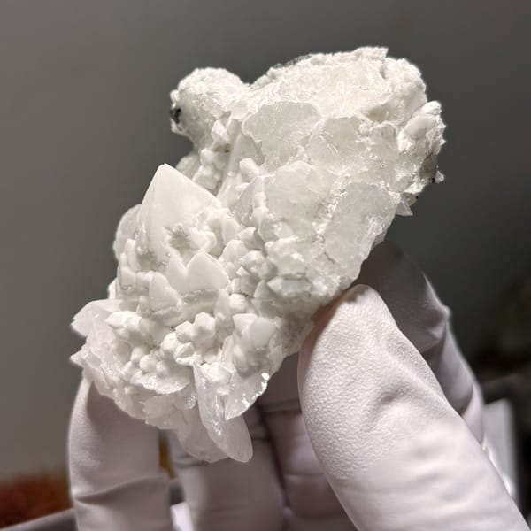 Quartz with calcite Inner Mongolia — alternate view