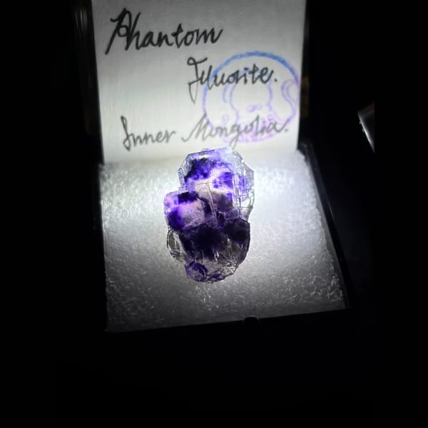 Hollow-frame phantom fluorite — complete view