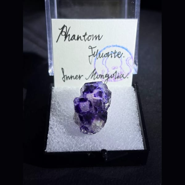 Hollow-frame phantom fluorite — detail view