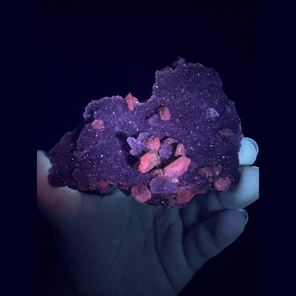 Grey sugary calcite with pseudomorph crystals from Longyan — alternate view