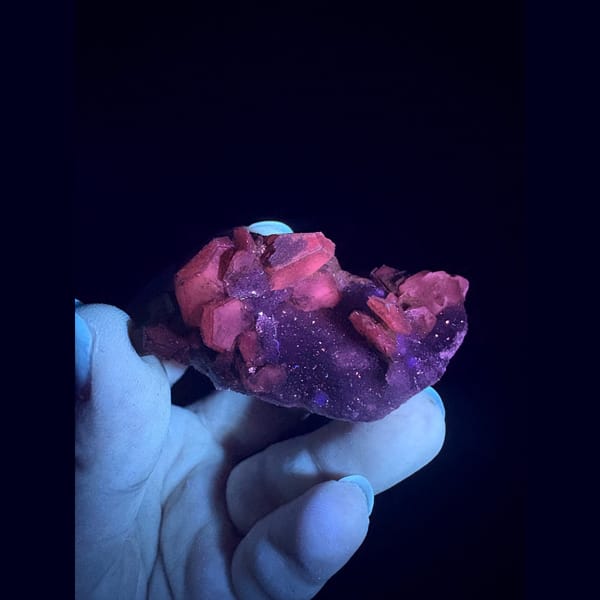 Small grey sugary calcite with pseudomorphs from Longyan — alternate view