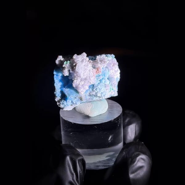 Blue-violet Garden Gypsum creedite from Guizhou — alternate view