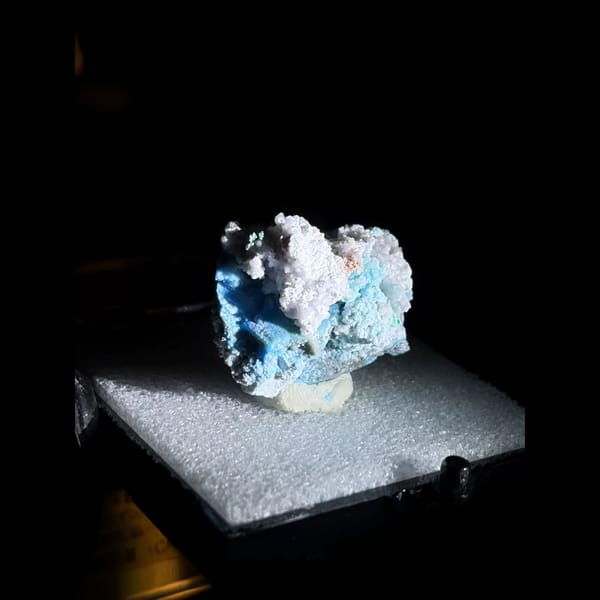 Blue-violet Garden Gypsum creedite from Guizhou — alternate view