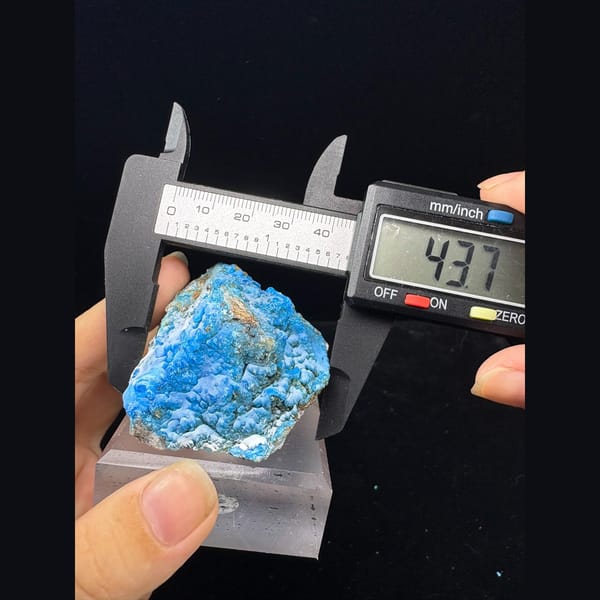 Deep blue bubbly allophane from Qinglong, Guizhou — alternate view