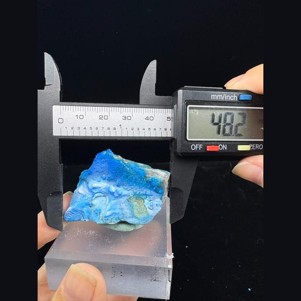 Glossy flowing blue allophane from Qinglong, Guizhou — alternate view