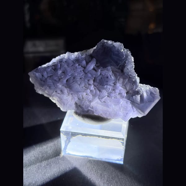 Porcelain-textured blue fluorite from Weishan — alternate view