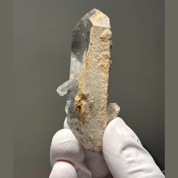 Jinkouhe DT quartz calcite 7.4 cm — alternate view