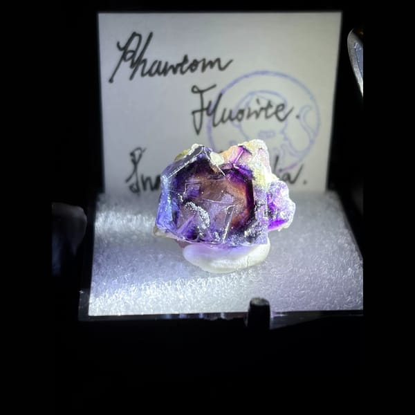 Nested square phantom fluorite from Yindu — complete view