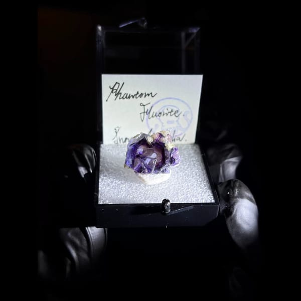 Nested square phantom fluorite from Yindu — alternate view