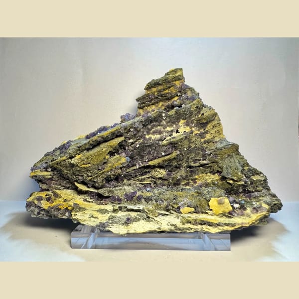 Purple Fluorite Cubes on Matrix 15.0 cm — complete view
