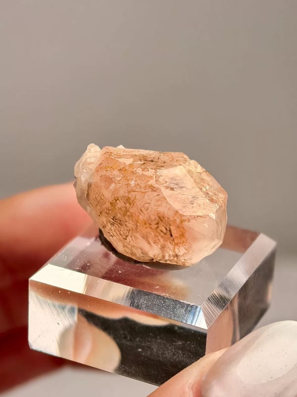 Honey Included Calcite Crystal — Daye, Hubei — individual mineral specimen view 1