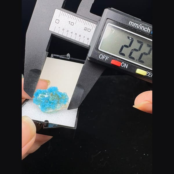 Frosty sky blue allophane from Qinglong — alternate view