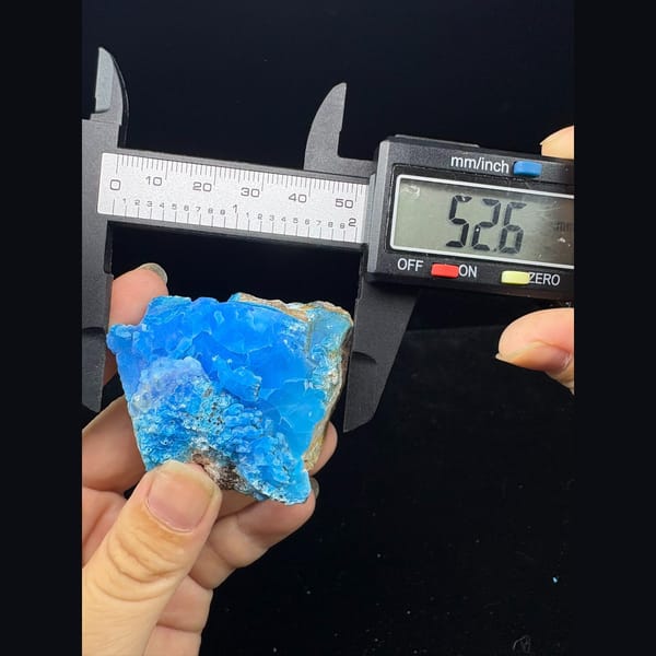 Large vivid blue allophane from Qinglong — alternate view
