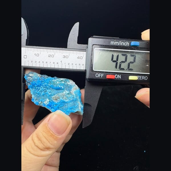 Flat blue allophane plate from Qinglong — alternate view