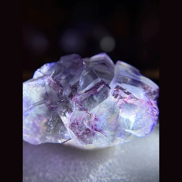 Ink-stain phantom fluorite from Yaogangxian — alternate view
