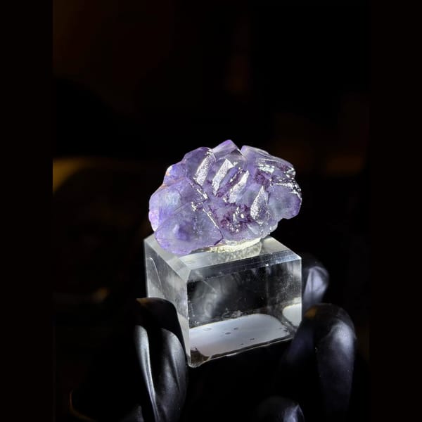 Ink-stain phantom fluorite from Yaogangxian — detail view