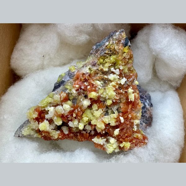 Orange Creedite Cluster 5.0 cm — complete view