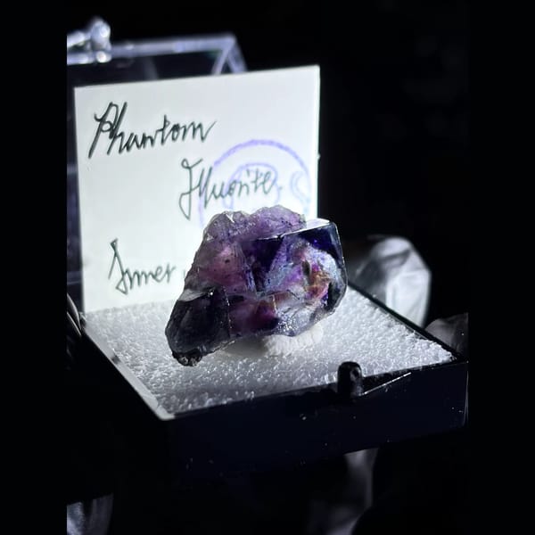 Clear phantom fluorite from Yindu — alternate view