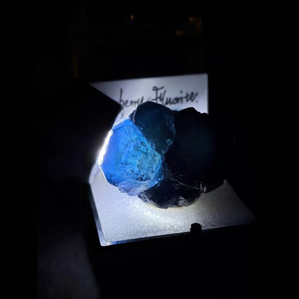 Deep blue blueberry fluorite from Inner Mongolia — alternate view